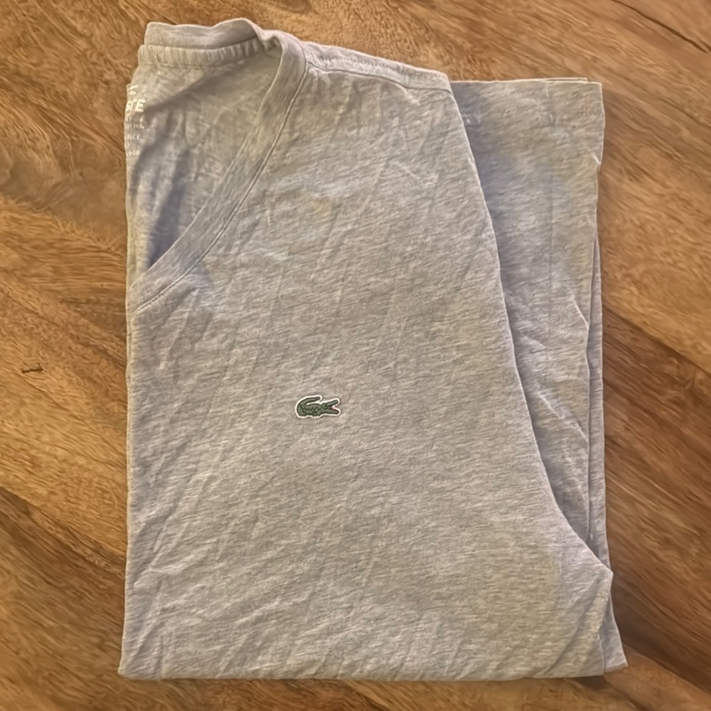 Lacoste Gray T-Shirt with Logo
